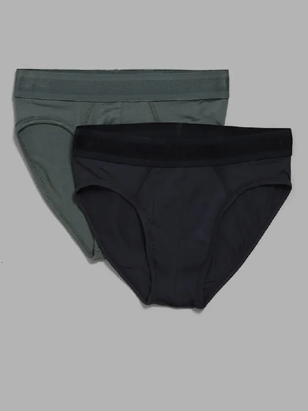 Linen Women Shorts for Breathable Comfort in Hot WeatherWES Lounge Grey & Green Briefs - Pack of 2 Linen Women Shorts for Breathable Comfort in Hot WeatherWES Lounge Grey & Green Briefs - Pack of 2